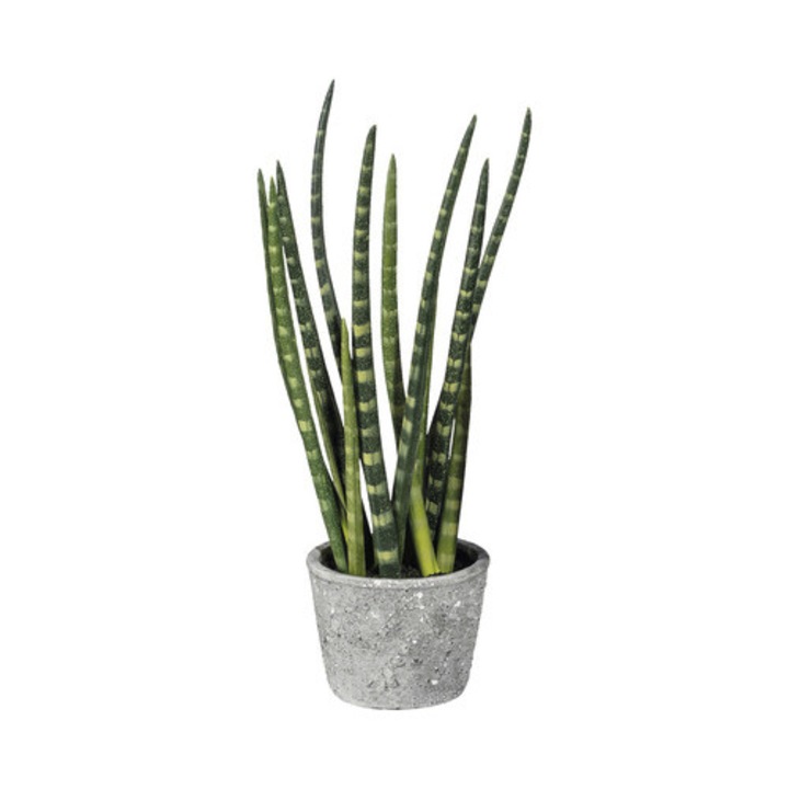 Planta Artificiala Limba Soacrei Sanseveria In Ghiveci H 45 Cm Verde