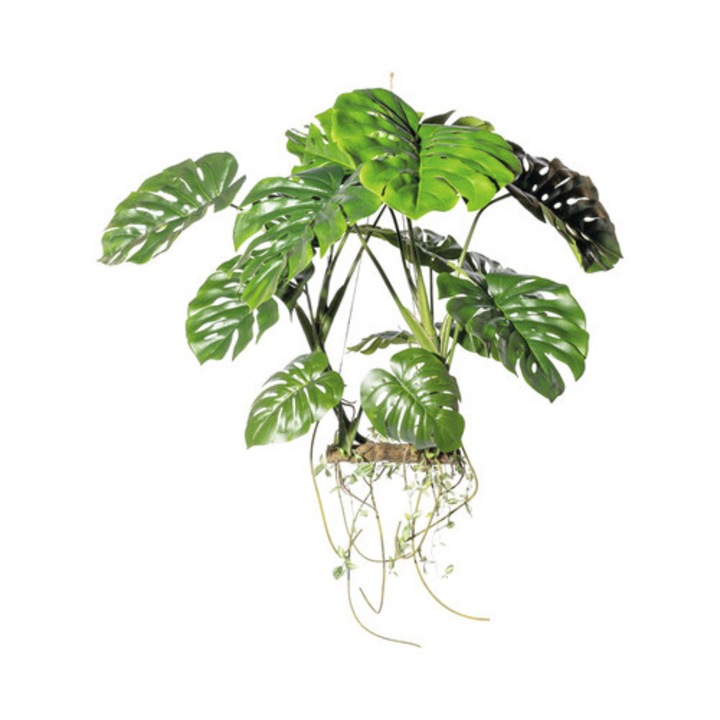 Planta Artificiala Monstera Suspendata H 100 Cm Verde
