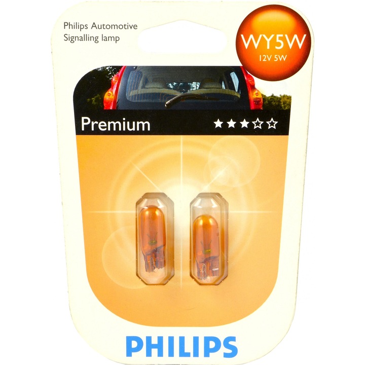 Bec auto conventional auxiliar Philips WY5W Vision, 12V, 5W