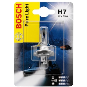 Bec auto cu halogen pentru far Bosch H7 Pure Light, 12V, 55W, 1 Bec