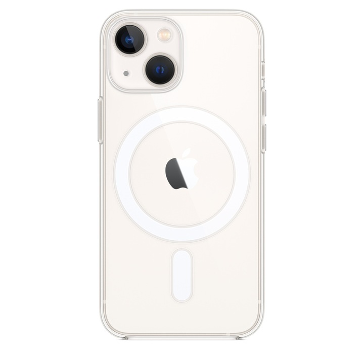 Твърд Кейс съвместим с Apple iPhone 13 Mini, Силиконов, Magsafe, Прозрачен