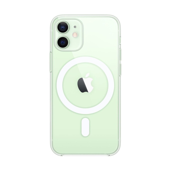 Твърд Кейс съвместим с Apple iPhone 12 Mini, Силиконов, Magsafe, Прозрачен