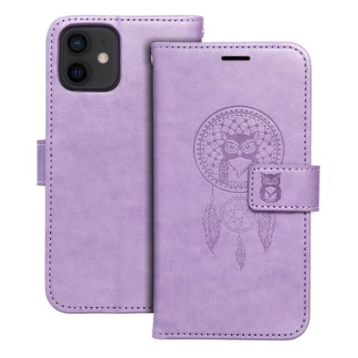 FixGuard MEZZO könyves tok IPHONE 12 / 12 PRO-hoz, álomfogó lila
