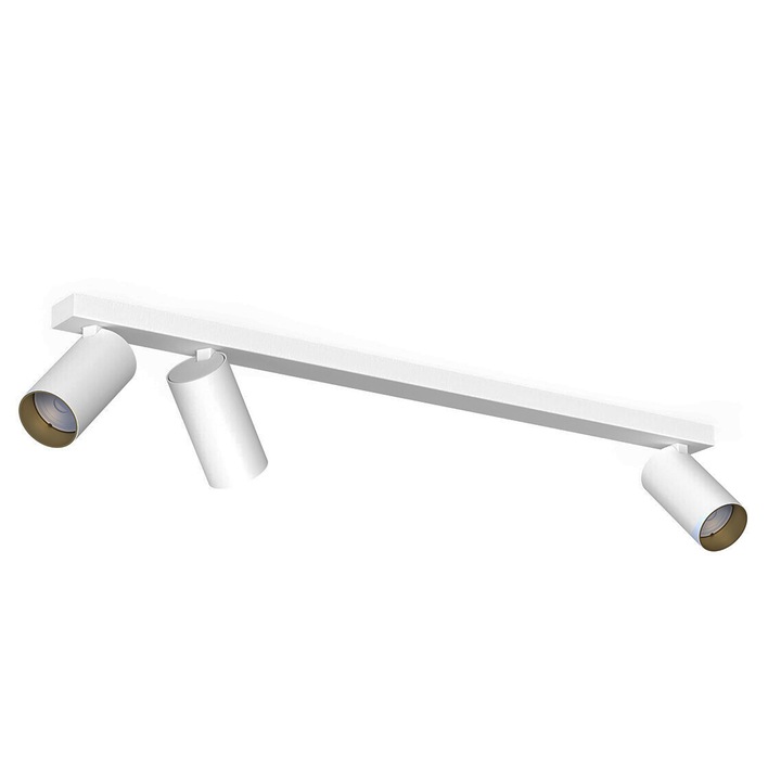 MONO III mennyezeti lámpa, hossza 70 cm, fehér/arany