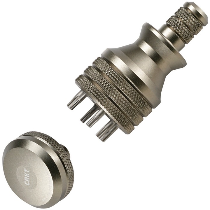 Set 6 biti, Crkt, Aluminiu, T6-T15, Varf magnetic, Auriu