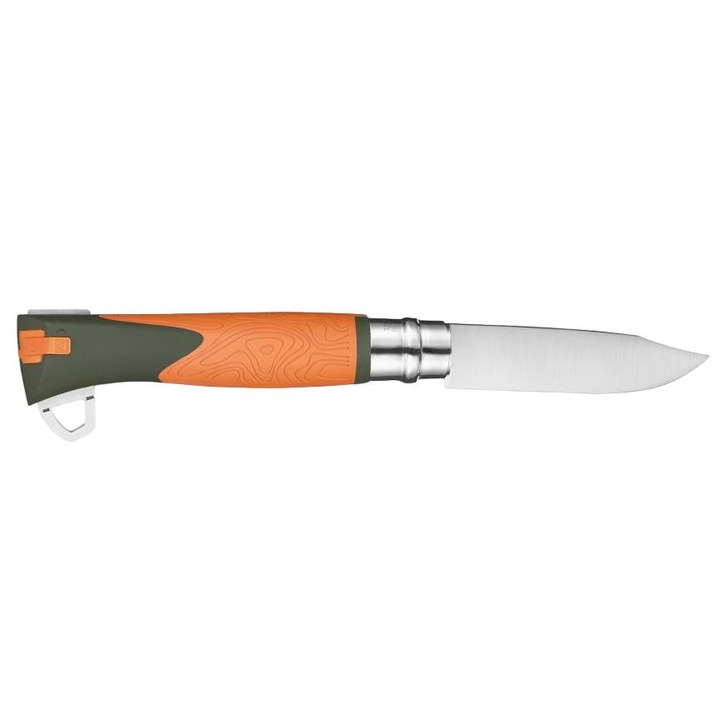 Cutit de supravetuire, Opinel, Inox, Portocaliu/Argintiu