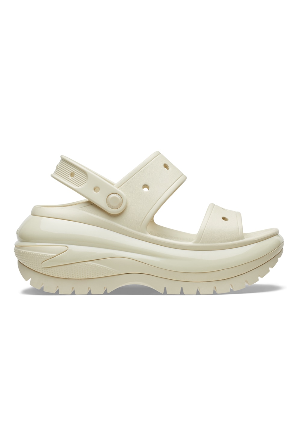 Crocs, Sandale slingback Mega Crush, Alb fildes, 39-40