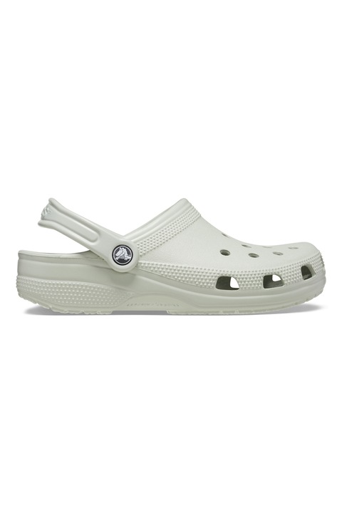 Crocs, Saboti unisex de cauciuc cu logo, Alb murdar, 39-40