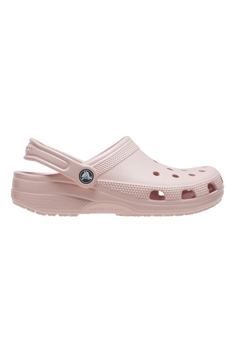 Crocs, Унисекс гумиран крокс с лого, Бледо розово, 39-40