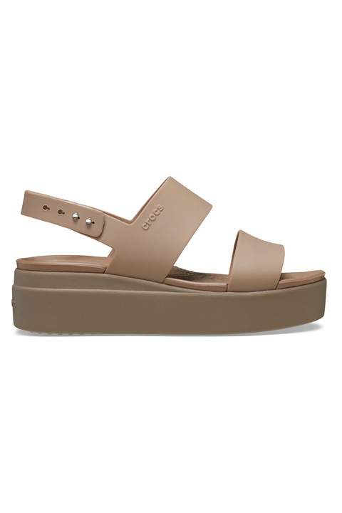 Crocs, Sandale wedge Brooklyn, Maro deschis