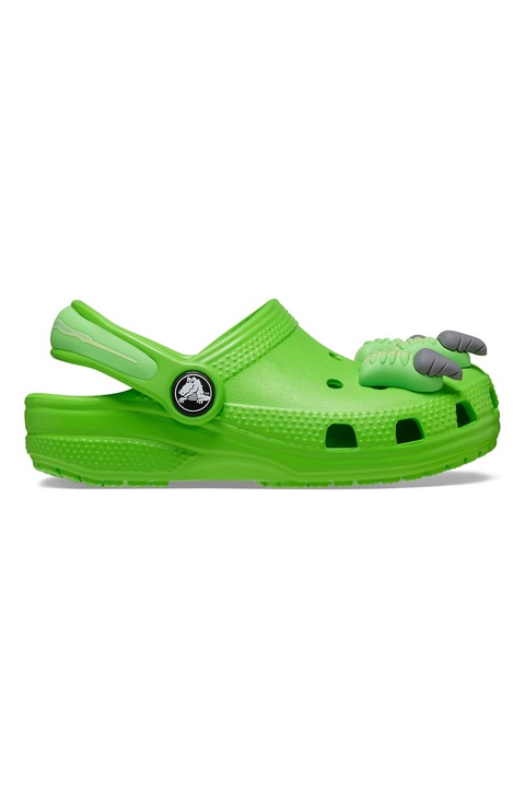 Crocs, I Am Dinosaur sarokpántos crocs papucs, Hamuszürke/Élénkzöld