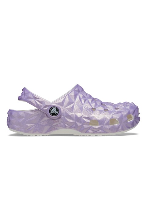 Crocs, Saboti slingback cu model geometric cu irizatii, Lila