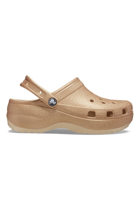 Crocs, Saboti slingback cu aspect stralucitor, Auriu, 38-39