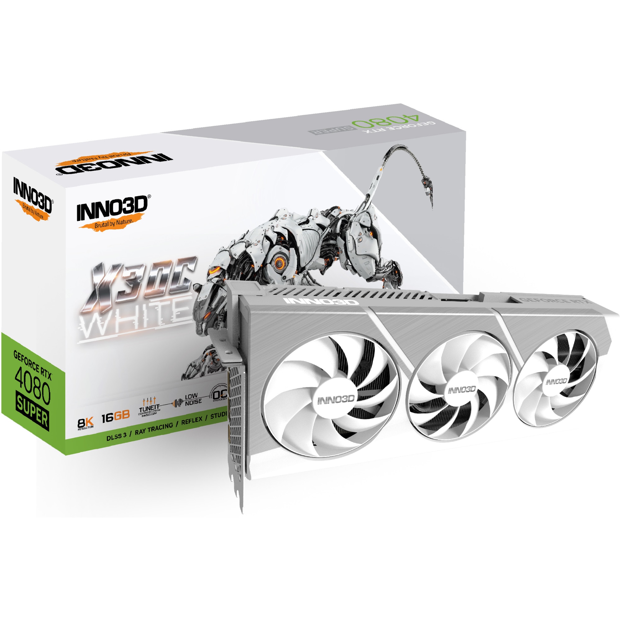 INNO3D GeForce RTX 4080 Super 16GB ホワイト Placa video Inno3D GeForce RTX™ 4080 SUPER X3 OC WHITE, 16GB