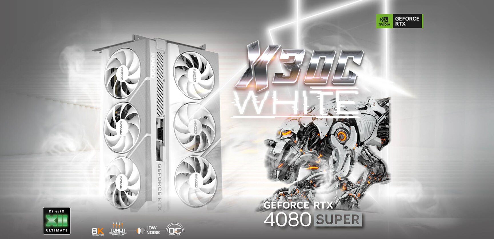 Placa video Inno3D GeForce RTX™ 4080 SUPER X3 OC WHITE, 16GB