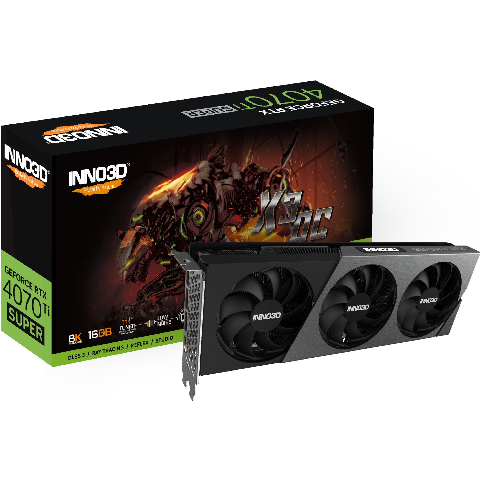 M*K様 INNO3D GeForce RTX 4070Ti Super 16G Placa video Inno3D GeForce RTX™ 4070 Ti SUPER X3 OC, 16GB GDDR6X
