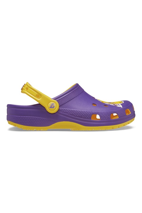 Crocs, Крокс с отворена пета и щампа, Жълт/Аметист, 36-37