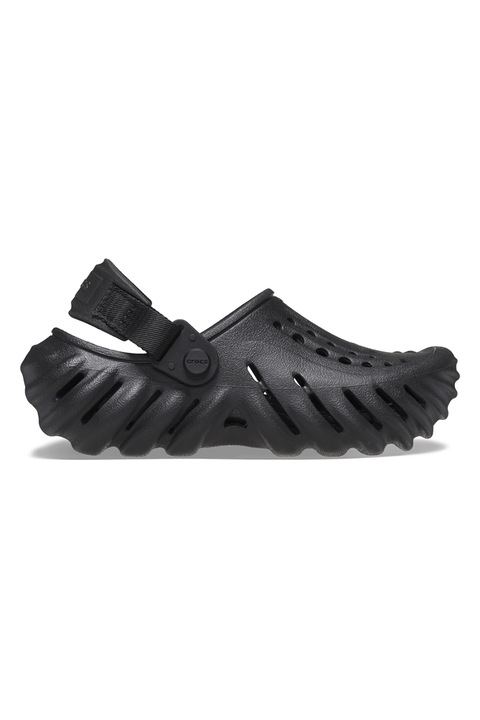 Crocs, Saboti slingback cu detalii logo, Negru