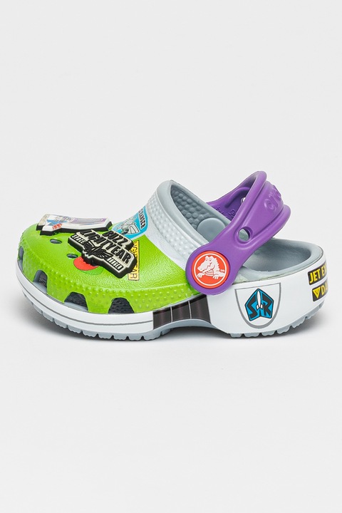 Crocs, Saboti cu imprimeu grafic Buzz Lightyear, Verde
