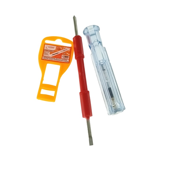 Surubelnita cu 2 capete, tip creion, pentru control tensiune, izolata, 16A, 250V Cruce