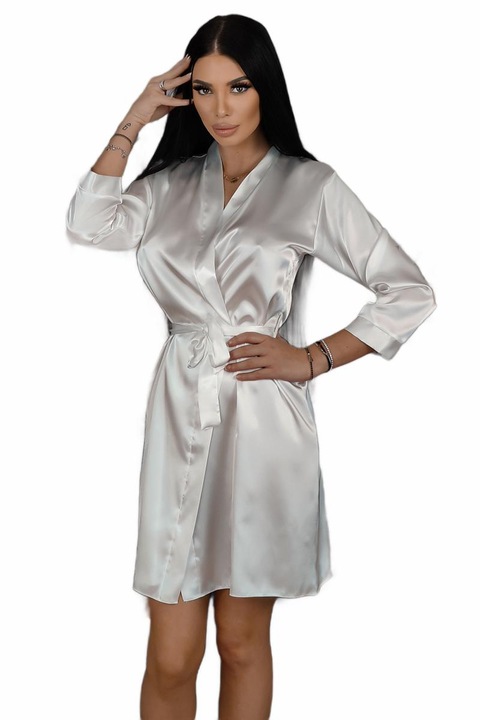 Halate de mireasa WildFashion, albe, din poliester, Alb