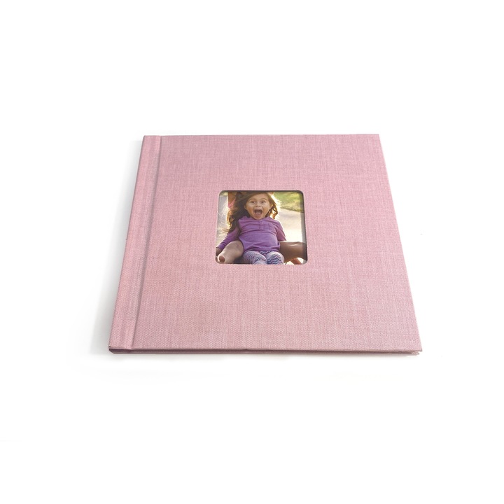 Album Foto Autoadeziv 15x15 Material Textil, Baby Pink