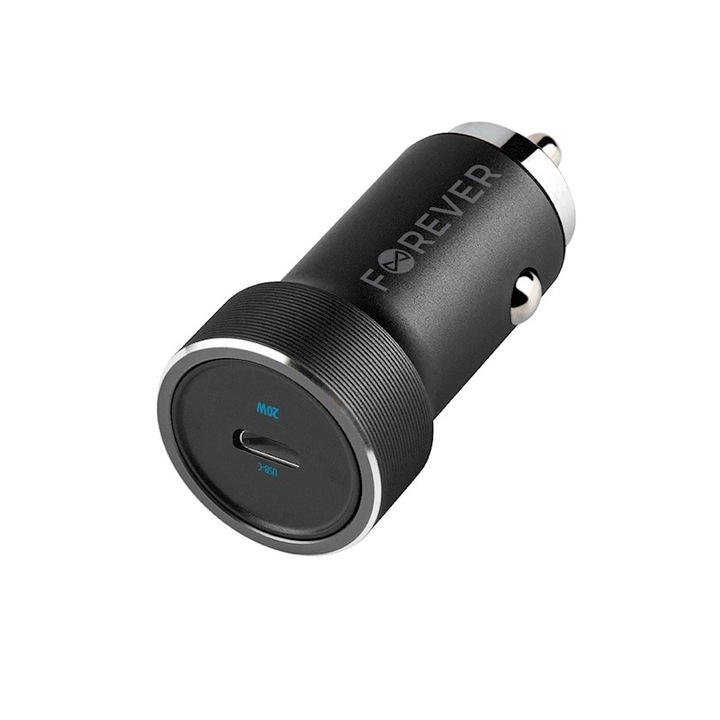 Incarcator auto 1xUSB-C Forever CC-06 black