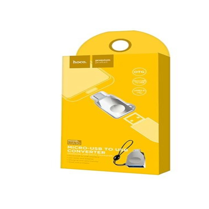 Адаптер OTG USB-A - microUSB HOCO, Златист