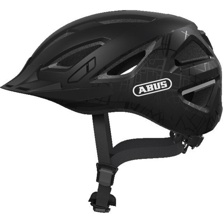 Casca bicicleta Urban-I 3.0, Abus, Negru, M