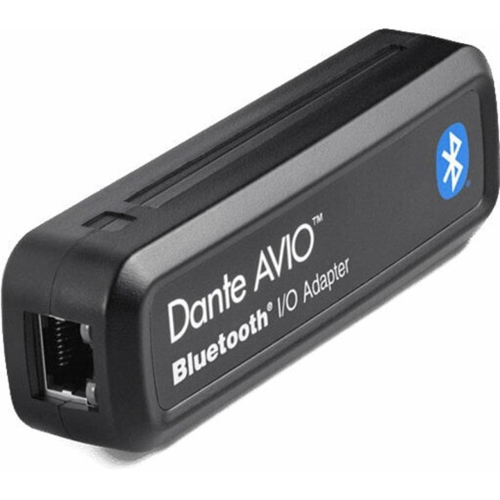 Audinate Dante AVIO Bluetooth adapter, 2x1 hangcsatorna, PoE támogatás, kompakt
