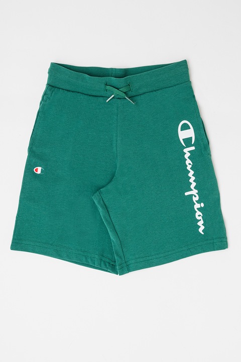 Champion, Pantaloni scurti cu imprimeu logo, Verde