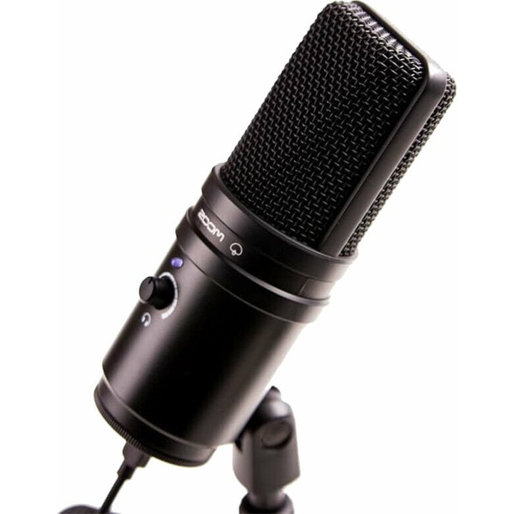 Microfon USB, Zoom, Plastic, Negru