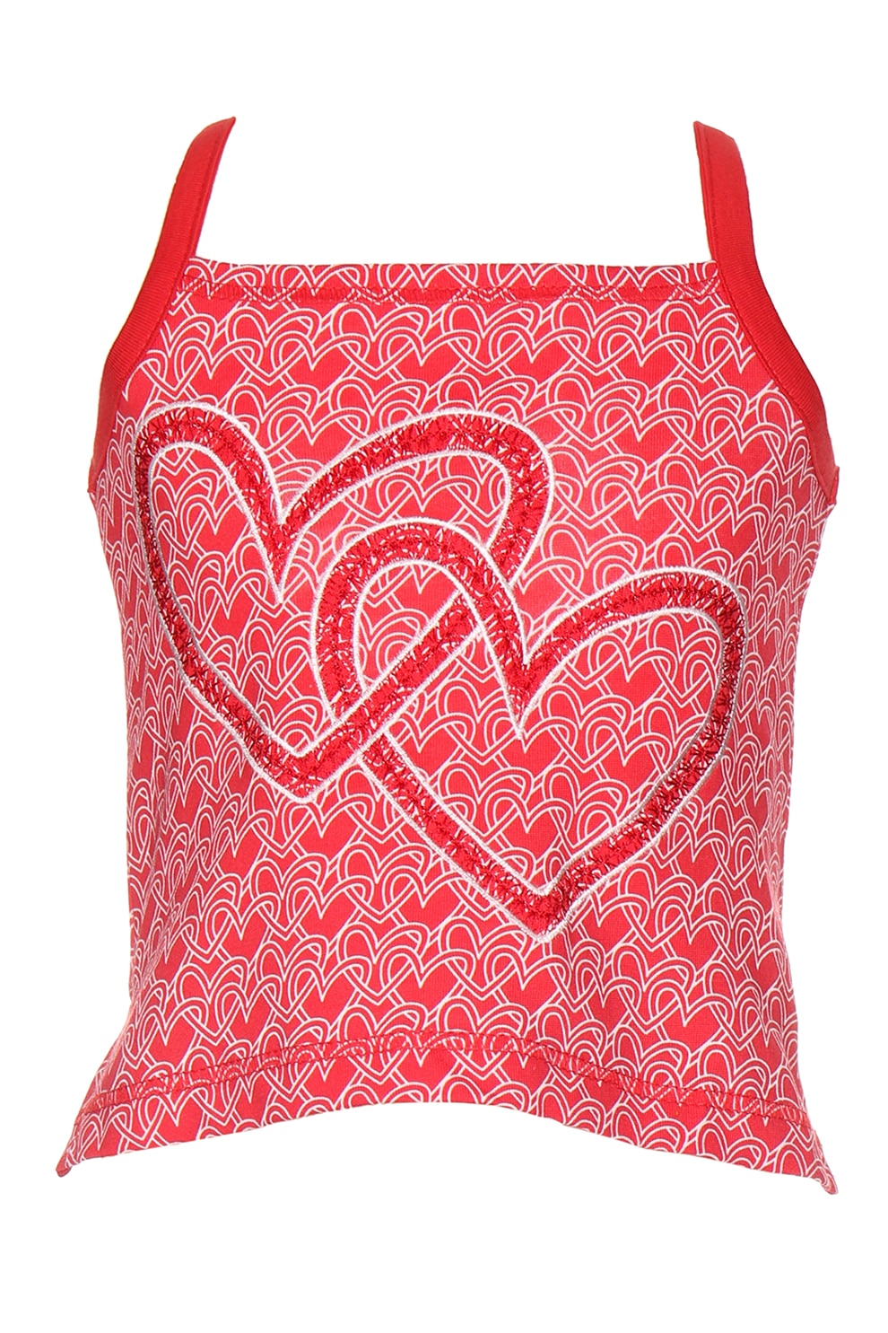 Agatha Ruiz de la Prada, Top cu imprimeu grafic, Rosu, Alb, 128 CM