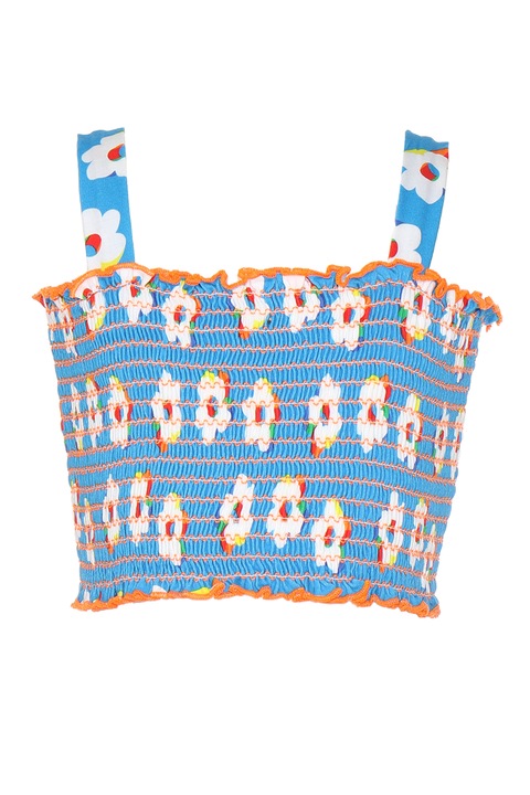 Agatha Ruiz de la Prada, Virágmintás crop top, Fehér/Kék