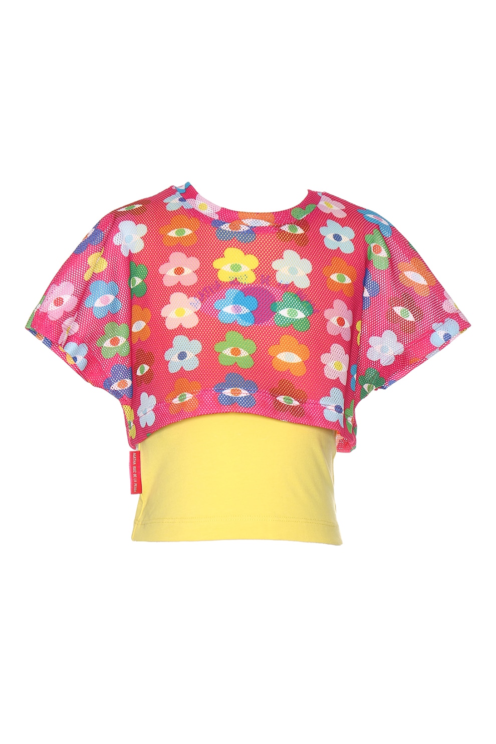 Agatha Ruiz de la Prada, Tricou cu imprimeu grafic si design petrecut, Multicolor, 98 CM