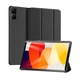 Husa pentru tableta Dux ducis domo in picioare, efect piele, activa, deschidere laterala, trifold, suport de masa, model textil, negru, compatibil cu: Xiaomi Redmi Pad SE 11