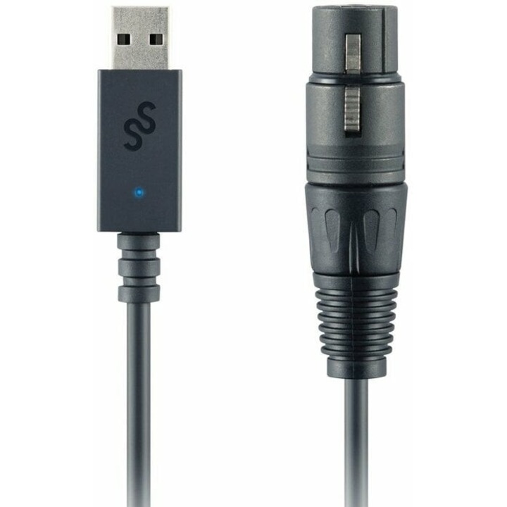 Interfata DMX compatibila cu Serato DJ, SoundSwitch, USB-XLR, Negru