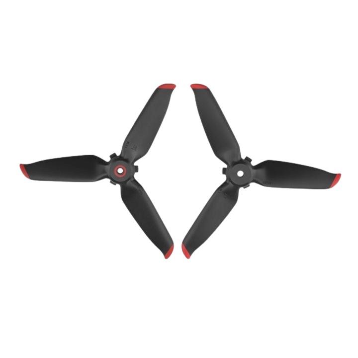 Set de 4 elice, BRDRC, pentru drona DJI FPV 5328S, Low Noise, Rosu/Negru