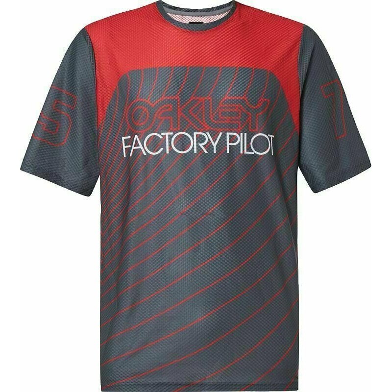 ウェア Oakley apbest Tricou sport barbati Oakley Seeker '75 SS Jersey gri mesh, XL INTL