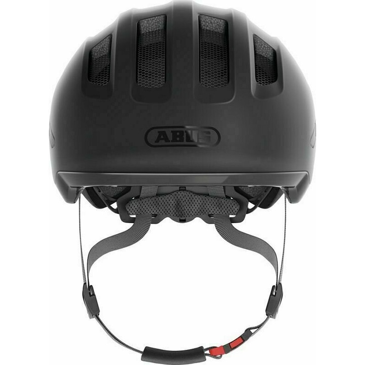 Abus Smiley 3.0 ACE LED sportsisak, fekete, S méret, háttérvilágítással és magasságállító rendszerrel
