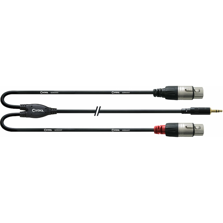 Hangkábel, Cordial, CFY 3 WFF, 3 m, Fekete