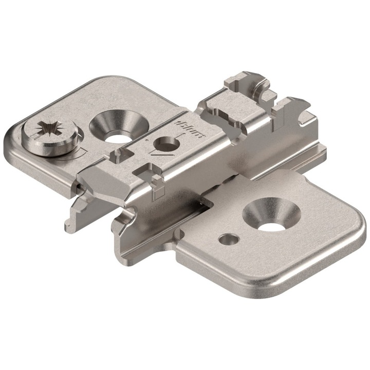 Placuta balama in cruce, Clip, inaltare 3 mm, excentric, nichelata