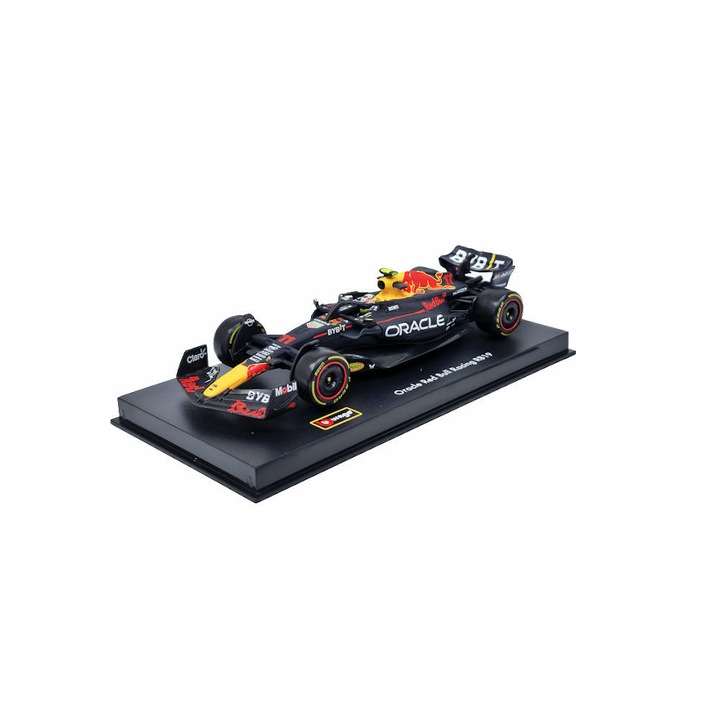 Modell autó Honda F1 Red Bull Racing RB19 N11 2023 Sergio Perez kirakattal és sofőrrel, 1:43 Bburago Signature