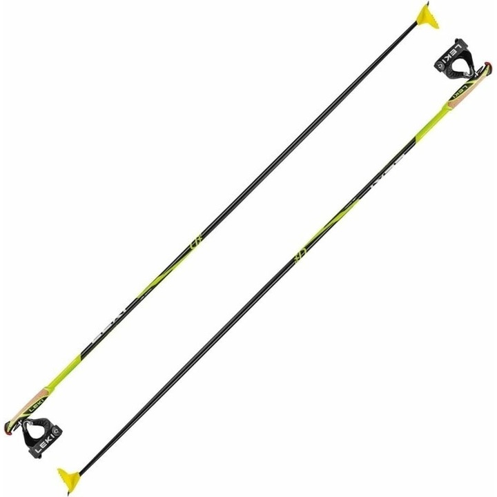 Ски щеки Leki CC 450, карбон, система Shark, 145 см, черен/жълт