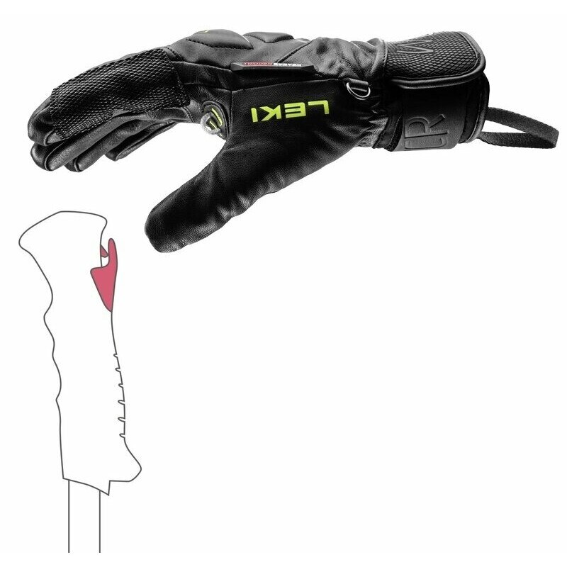 Manusi ski, Leki, WCR Venom Speed 3D, Piele naturala, Negru, 7