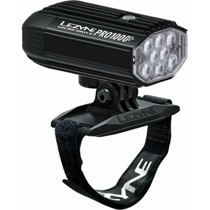 Lumini bicicleta Lezyne, Aluminiu, Negru