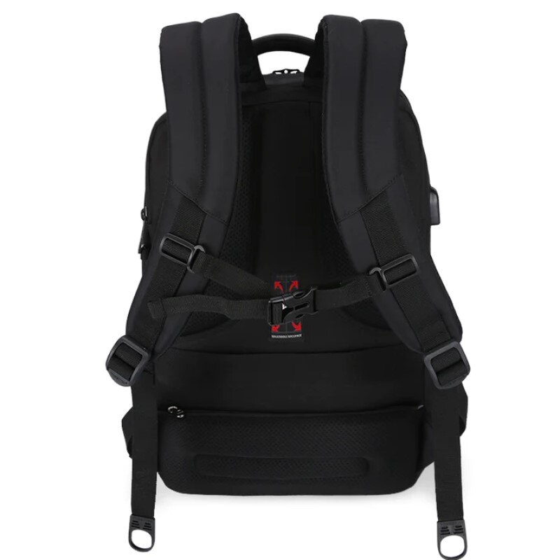 Rucsac laptop 15.6" smart casual, impermeabil, cu port USB, Tigernu, 30x17x48 cm, Negru