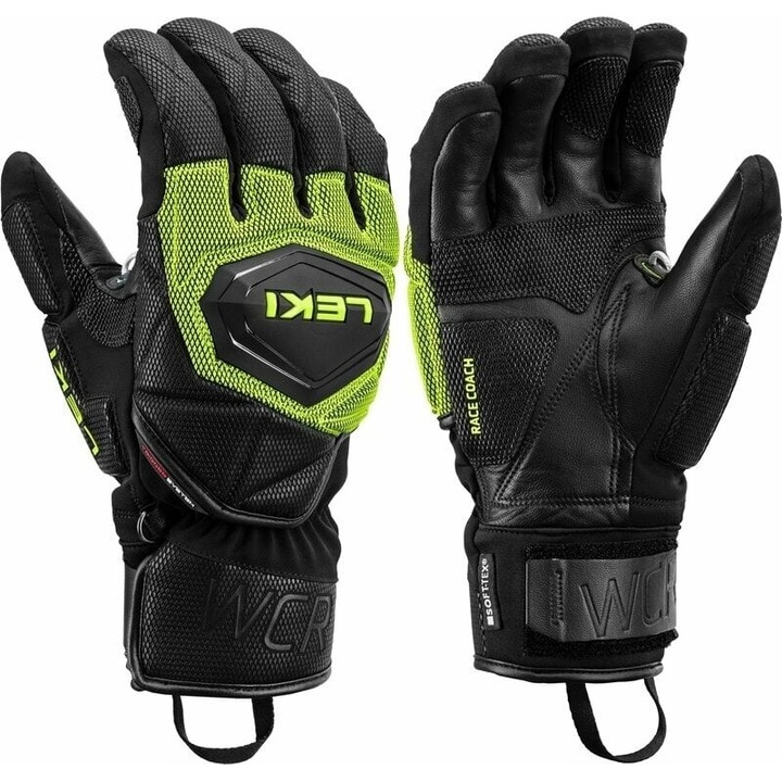 Manusi ski, Leki, Textil, Verde/Negru