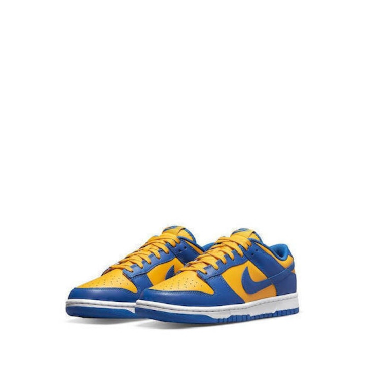 Pantofi sport barbati Nike Dunk Low Ucla, Piele naturala, Albastru/Galben,  45 EU