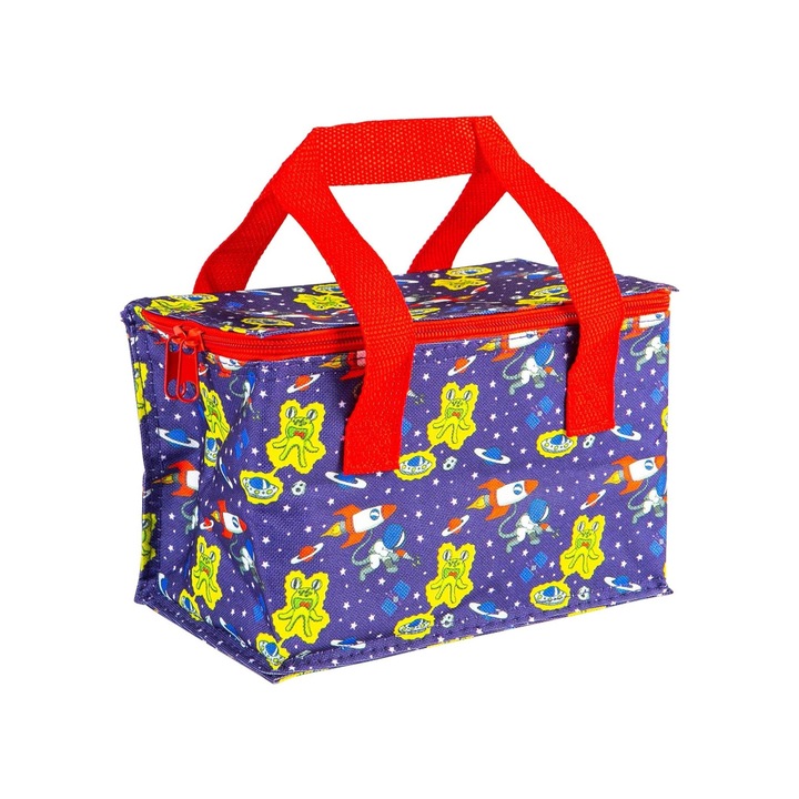 Hőszigetelt ebédlőtáska, Design Space, Sötétkék, 21x15x12,5 cm